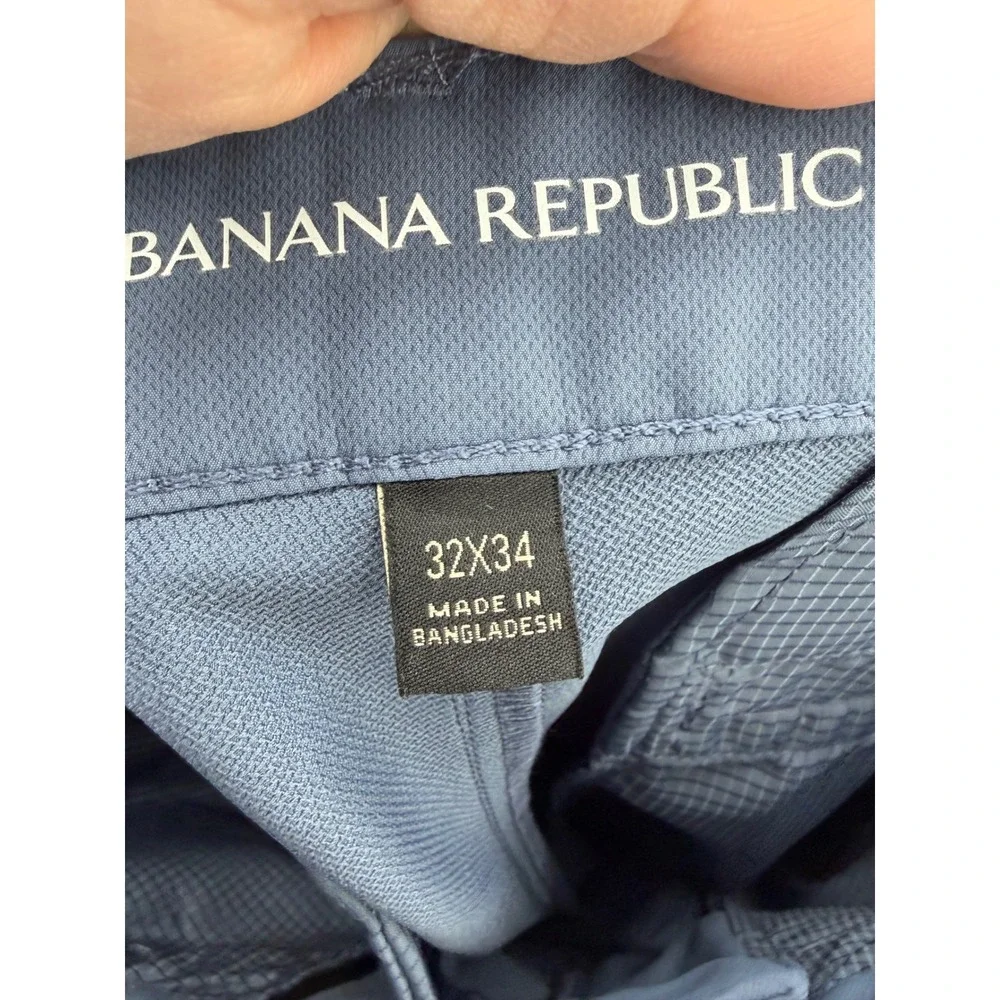 Banana Republic Core Temp Slim‎ Pants Mens 32x34 Blue Performance Chino